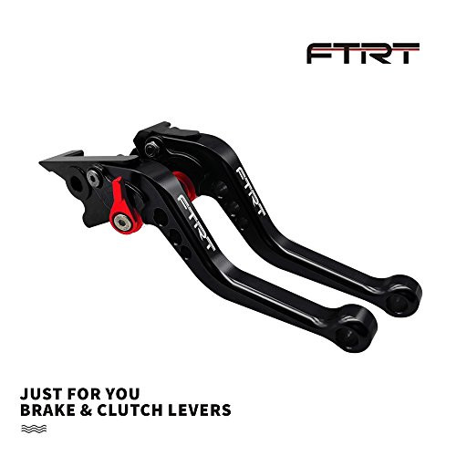 FTRT Adjustable Short Brake Clutch Levers for KTM Duke 125 RC125 2014 2015 2016 2017 2018/ KTM Duke 200 RC200 2014-2018/KTM Duke 390 RC390 2013-2018, Black