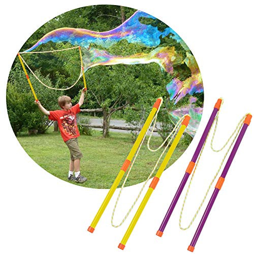 Qunan 2 Pack Bubble Wand Giant Bubble Wands for Kids Fun Large Bubble Wands Big Bubble Wands Summer Outdoor Toy