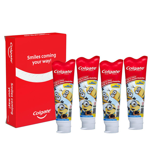 Colgate Kids Minions Fluoride Toothpaste, 4.6 Ounce, 4 Count Colgate Kids Minions Fluoride Toothpaste, 4.6 Ounce, 4 Count