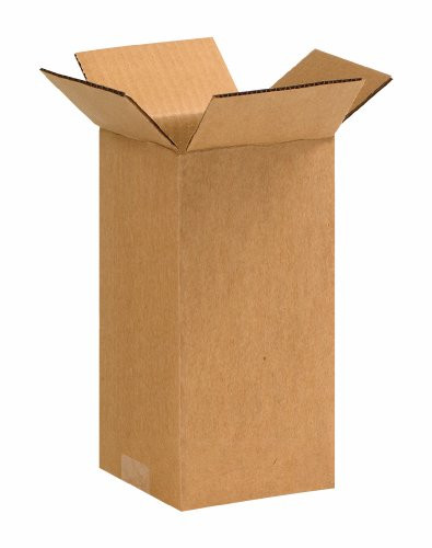 Aviditi 5510 Tall Corrugated Box, 5" Length x 5" Width x 10" Height, Kraft (Bundle of 25)