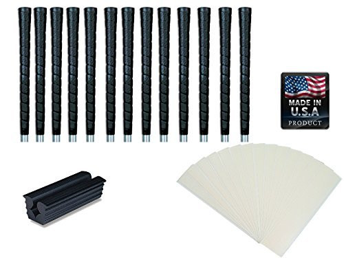 Tacki-Mac Golf Grips Standard Size Black Pro Tour Wrap Grip Kit (13 grips, tape, instructions)