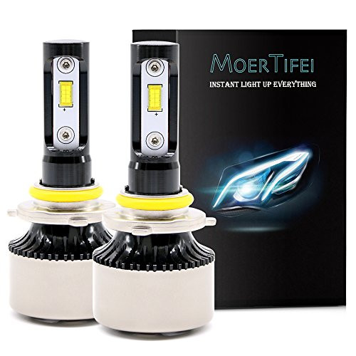 MOERTIFEI LED Headlight Bulbs All-in-One Conversion Kit CSP Chips Super Bright 9006 (HB4) - 6000K Cool White - 2 Year Warranty