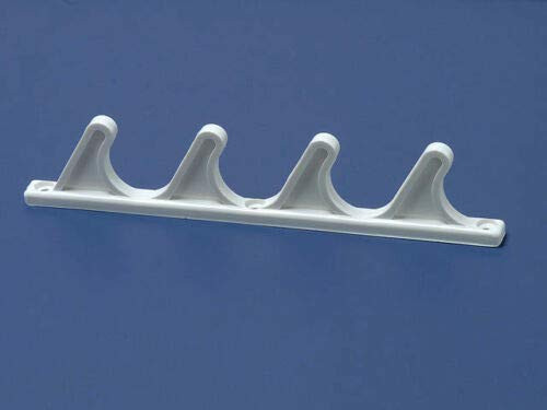 KOMORAX 2 pcs 4 Position Nylon Adjustment Brackets for Patio Outdoor Lawn Yard Furniture or Chaise Lounges, Replacement, Back Support, Back-Height Multi Position Adjuster 9 1/2" L x 1/2" W (White)