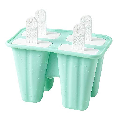 Popsicle Molds 4 Pieces Silicone Ice Pop Molds BPA Free Popsicle Mold Reusable Easy Release Ice Pop Maker Popsicle Molds 4 Pieces Silicone Ice Pop Molds BPA Free Popsicle Mold Reusable Easy Release Ice Pop Maker