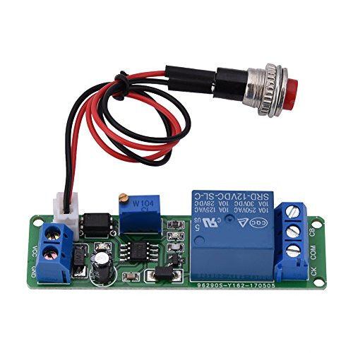 Akozon Timer Module, DC 12V Adjustable Timer Delay Turn Off Module Timing Relay Time Switch 1~10sec