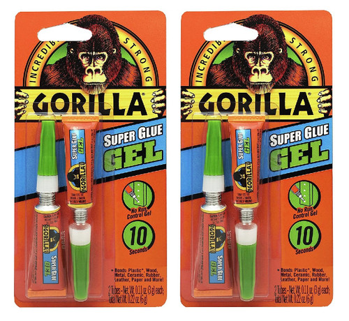 Gorilla Super Glue Gel, 6 g, Clear, (Pack of 2) Gorilla Super Glue Gel, 6 g, Clear, (Pack of 2)