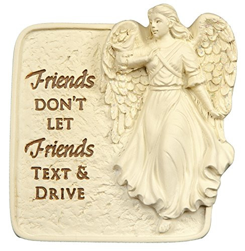 AngelStar 2-1/2-Inch Tall Drive Safely Visor Clip, Friends Don't Let Friends
