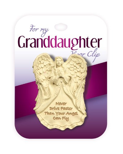 AngelStar 2-1/4-Inch Tall Family Visor Clip, Granddaughter Sentiment