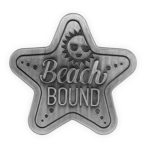 AngelStar Beach Bound Coastal Visor Clip, Pewter