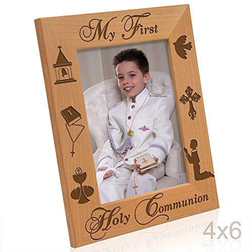 Kate Posh - My First Holy Communion - Boy Design Picture Frame (4x6-Vertical)
