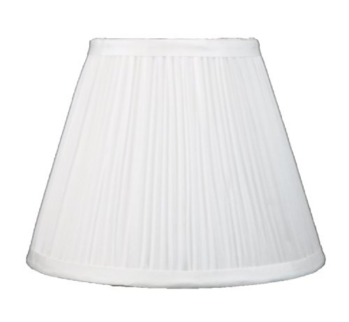 Urbanest Mushroom Pleated Softback Lamp Shade, Faux Silk, 5-inch by 9-inch by 7-inch, Off White, Spider Fitter