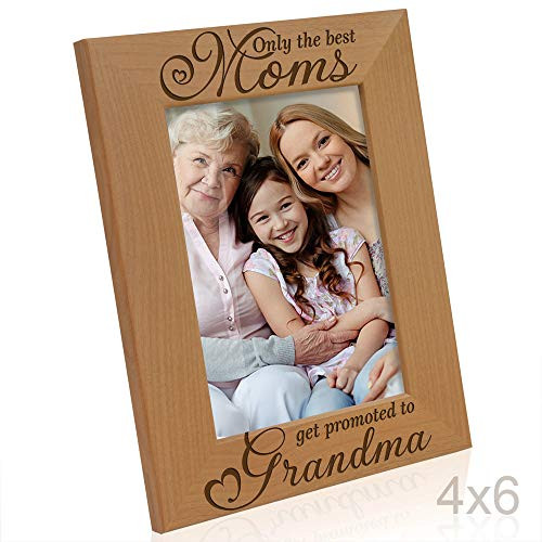 Kate Posh - Only The Best Moms get Promoted to Grandma Engraved Natural Wood Picture Frame. Best Mom Ever, First Grandchild, Birthday, Grandparents Day (4x6 Vertical) Kate Posh - Only The Best Moms get Promoted to Grandma Engraved Natural Wood Picture Frame. Best Mom Ever, First Grandchild, Birthday, Grandparents Day (4x6 Vertical)