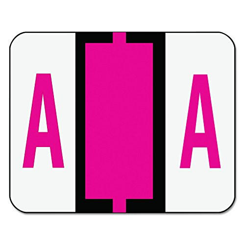 Smead BCCR Bar-Style Alphabetic Color-Coded Labels, Letter A, Red, 500 Labels per Roll (67071)