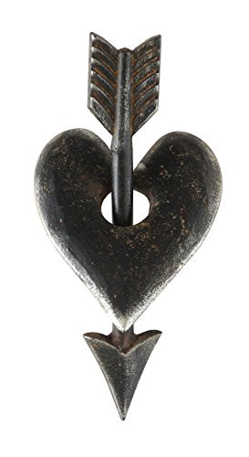Creative Co-op Cast Iron Heart & Arrow Decoration