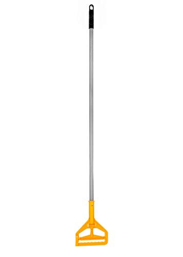 Alpine Industries Commercial Quick Change Fiberglass Wet Mop Handle - 55 Inch - Yellow