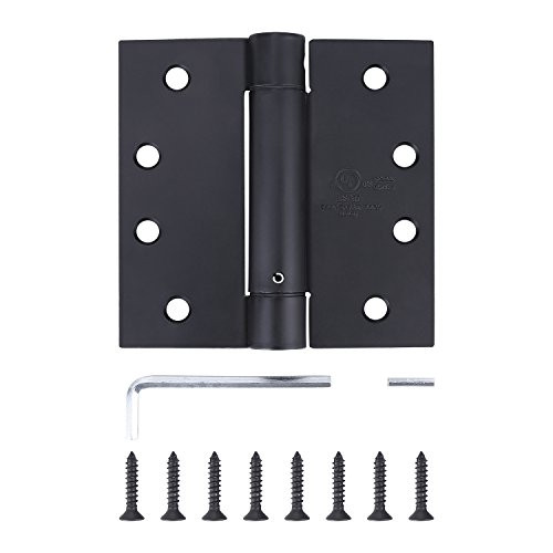 Pack of 3 - Residential Spring 4 Inch Door Hinge (Reversible) - Oil Rubbed Bronze Finish - Squared Corners - by Dependable Direct
