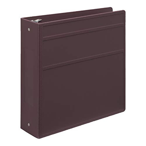 Carstens 3- Inch Heavy Duty 3-Ring Binder - Side Opening, Plum