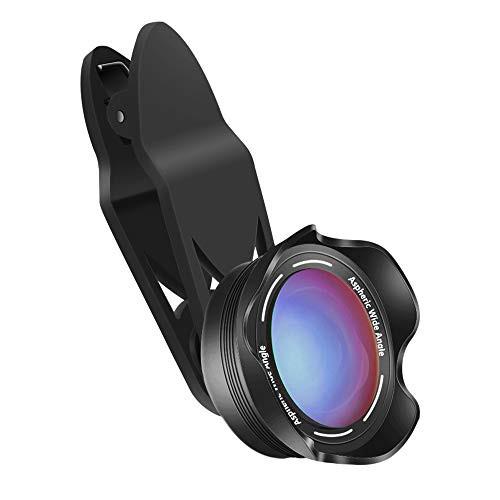 Cell Phone Camera Lens Kit  PINREK 4K HD 15X Macro 0.65X Wide Angle Phone Lens Kit with Travel Case, Compatible with iPhone X/XS/XR/8/7 Plus Samsung Pixel