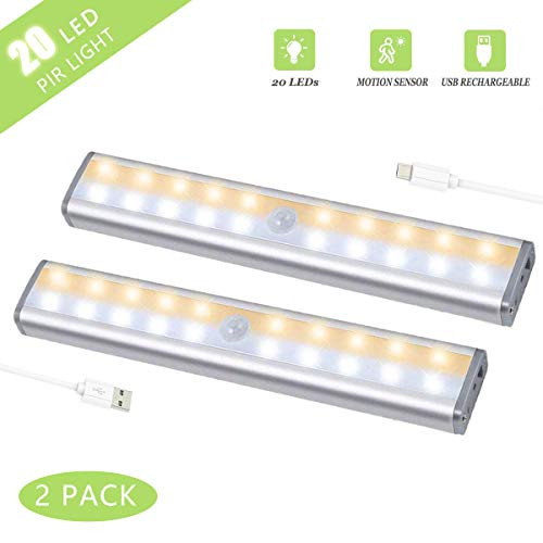 Under Cabinet Lighting, Juya 20 LED Wireless Motion Sensor Closet Lights with Rechargeable Battery, Magnetic Night Lamp, 3 Mode Stick-on Light for Kitchen Stair Hallway Under Counter Lighting?2 Pack? Under Cabinet Lighting, Juya 20 LED Wireless Motion Sensor Closet Lights with Rechargeable Battery, Magnetic Night Lamp, 3 Mode Stick-on Light for Kitchen Stair Hallway Under Counter Lighting?2 Pack?