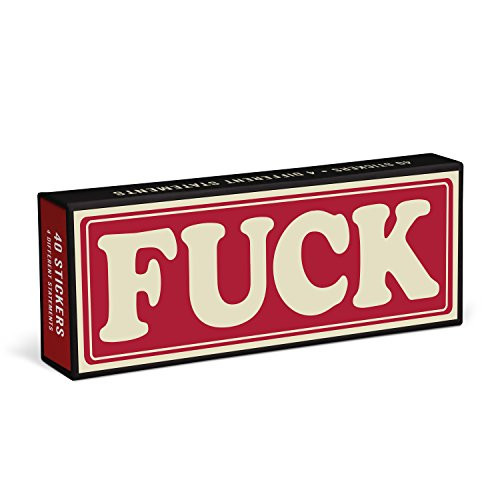 Knock Knock Statement Stickers Set, Box of 40 Stickers, 10 of Each Design, FCK, What The FCK, FCK No, FCK Yeah