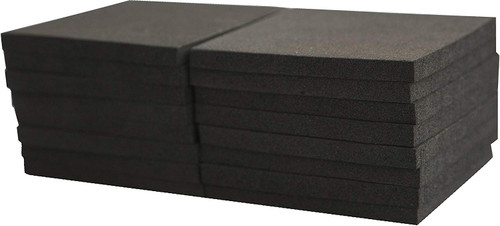 XCEL Foam Rubber Padding - 16-Piece Acoustic Damper Anti-Vibration Closed-Cell Pads, 3'x3'x1/4'