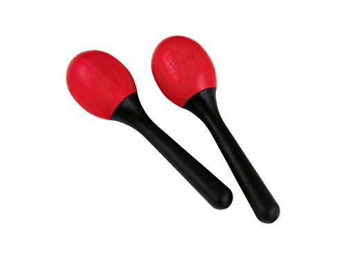 Nino Percussion Kids' Egg Maracas, ABS Plastic Shells and Handles - NOT MADE IN CHINA - For Classroom Percussion Music or Playing at Home, 2-YEAR WARRANTY (NINO569R)