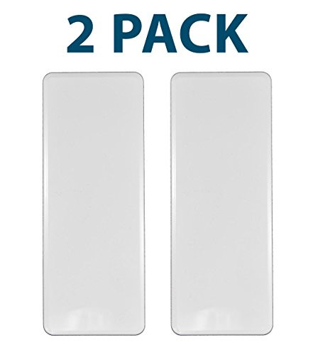 White PVC Vinyl 1.5 Inch X 5.5 Inch Fence Hole Cover | 2 Pack | AWCP-CVR-1.5X5.5-2PK