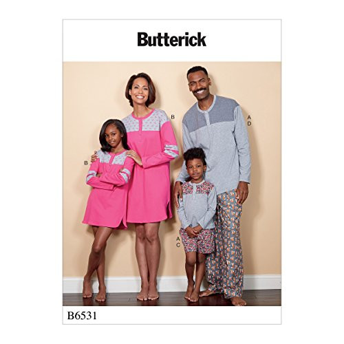 Butterick Patterns B6531OSZ Misses'/Men's/Childrens'/Boys'/Girls, Tunic, Shorts and Pants Tops OSZ (ADT SML-XLG Kids 3-8) Butterick Patterns B6531OSZ Misses'/Men's/Childrens'/Boys'/Girls, Tunic, Shorts and Pants Tops OSZ (ADT SML-XLG Kids 3-8)