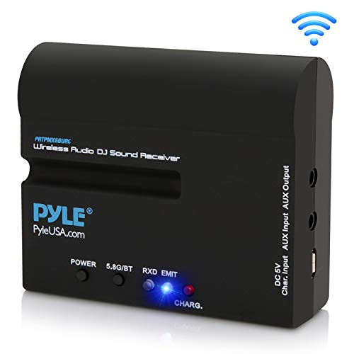 Wireless Audio DJ Sound Receiver - for Pyle PMX6BU Wireless DJ Sound FX Audio Mixer - Includes Aux (3.5mm) Audio Cable and a USB Power/Charge Port - Pyle PRTPMX6BURC