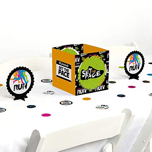 Big Dot of Happiness Set the Pace - Running - Track, Cross Country or Marathon Party Centerpiece and Table Decoration Kit