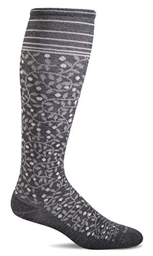 Sockwell Women's SW37W New Leaf Firm Graduated Compression Sock, Charcoal - M/L