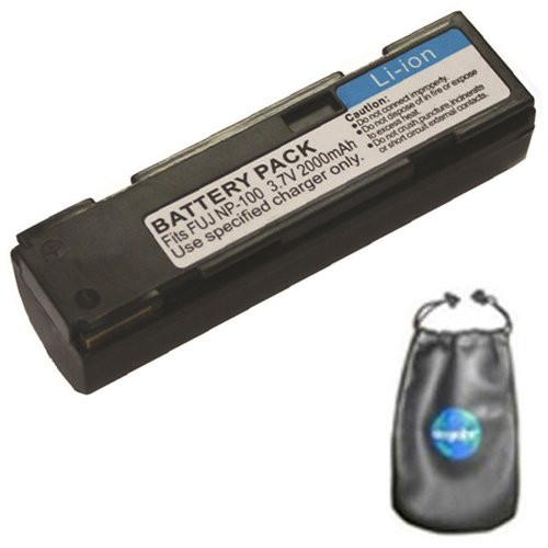 Digital Replacement Camera and Camcorder Battery for Fujifilm NP-100, FinePix MX600 - Includes Lens Pouch