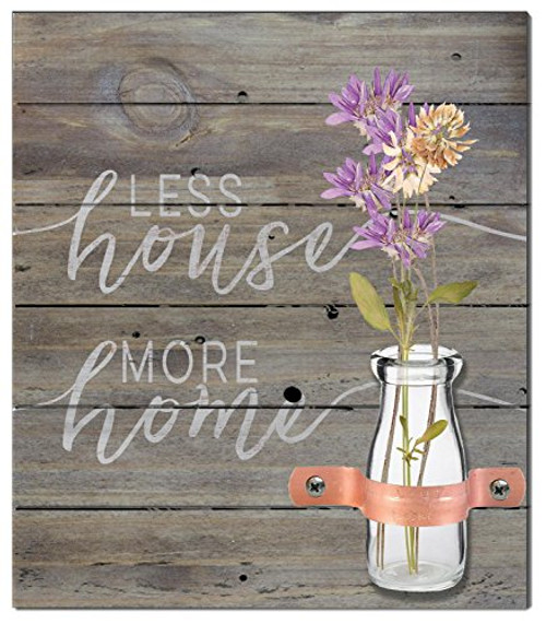 Kindred Hearts 12"x13" Less House More Home Vase & Clip It Photo Holder