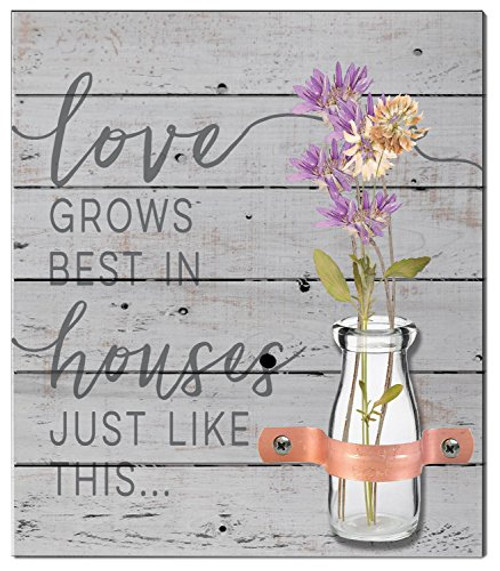 Kindred Hearts 12"x13" Love Grows Best Vase & Clip It Photo Holder