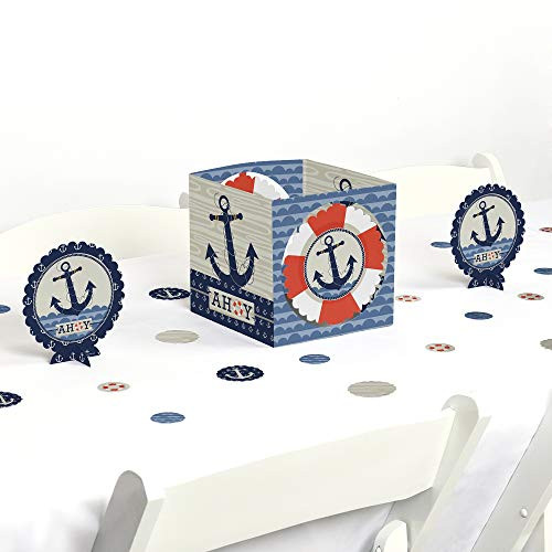 Big Dot of Happiness Ahoy Nautical - Baby Shower or Birthday Party Centerpiece & Table Decoration Kit Big Dot of Happiness Ahoy Nautical - Baby Shower or Birthday Party Centerpiece & Table Decoration Kit