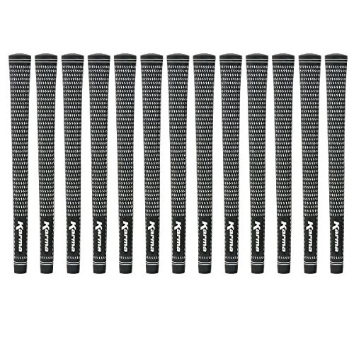 Karma Velvet Junior 13 Piece Golf Grip Bundle, Black/White