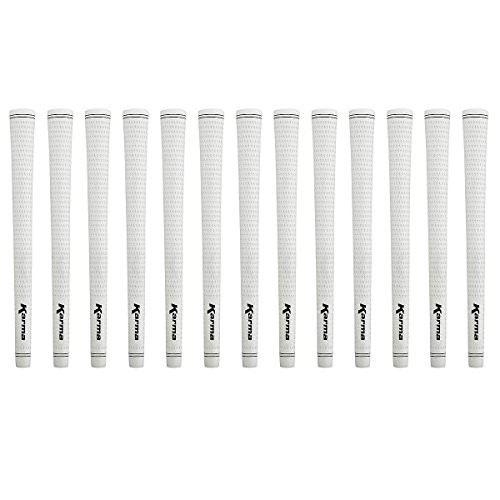 Karma Velour Midsize White (+1/32") 13 Piece Golf Grip Bundle