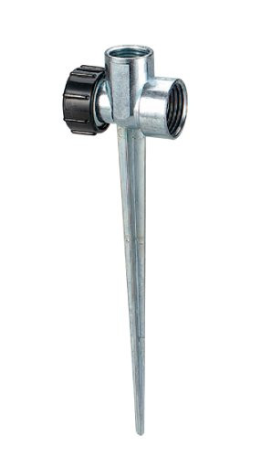 2 Pack - Orbit 1/2 Inch Zinc Flow-Thru Lawn Sprinkler Spike Base