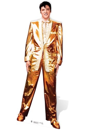 SC318 Elvis Presley Gold Lame Cardboard Cutout Standup
