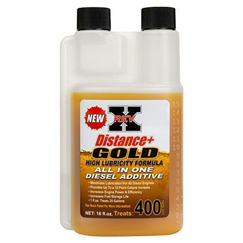 REV-X Distance Plus Gold Diesel Fuel Treatment for ULSD & BioDiesel (16 fl. oz. - 400 Gal.)