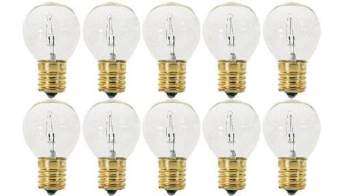 Pack Of 10 40S11/N/C 40 Watt S11 E17 Intermediate Base Hi-Intensity Light Bulbs, Clear