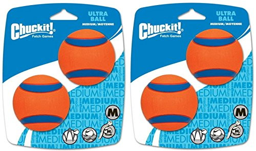 Canine Hardware ChuckIt! Medium Ultra Balls Classic 4-Pack