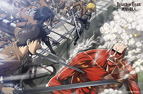 Trends International Attack On Titan-Battle Clip Bundle Wall Poster, 22.375" x 34", Multi