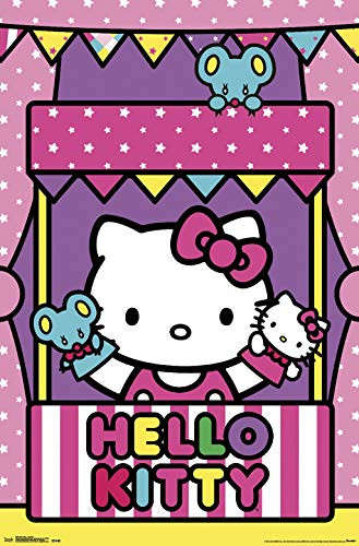 Trends International Hello Kitty-Puppets Clip Bundle Wall Poster, 22.375" x 34", Multi