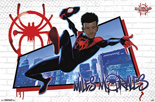Trends International Man: Spider-Verse-Miles Clip Bundle Wall Poster, 22.375" x 34", Multi