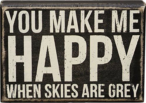 Primitives by Kathy Classic Box Sign, 6.5 x 4.5-Inches, You You Make Me Happy Primitives by Kathy Classic Box Sign, 6.5 x 4.5-Inches, You You Make Me Happy