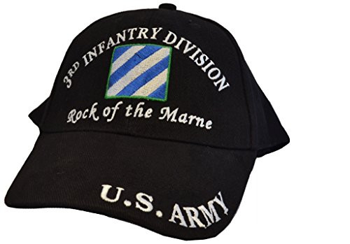 Eagle Emblems Mens 3rd Infantry Division Embroidered Ball Cap Adjustable Black