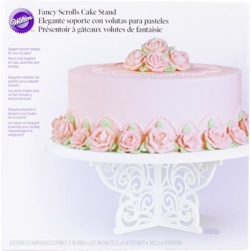 Wilton 307-854 Fancy Scrolls Cake and Cupcake Stand- Discontinued By Manufacturer