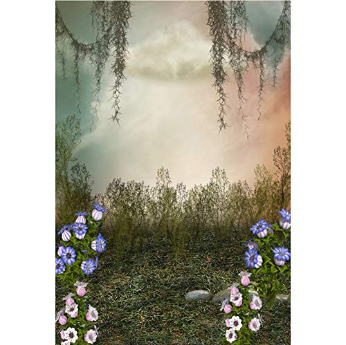 Baocicco 8x10ft Wonderland Wedding Backdrop Spring Backdrop Wedding Backdrop Dark Wedding Backdrop Spring Landscape Flower Backdrop Garden Backdrop Wedding Lover Couples Photo Shooting Props