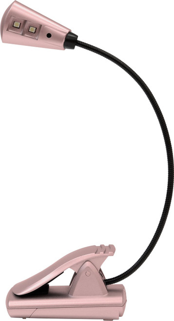 UltraBrite UBL012-RGD 2-LED Clip Anywhere Long Lasting Book light AC/DC Rose Gold